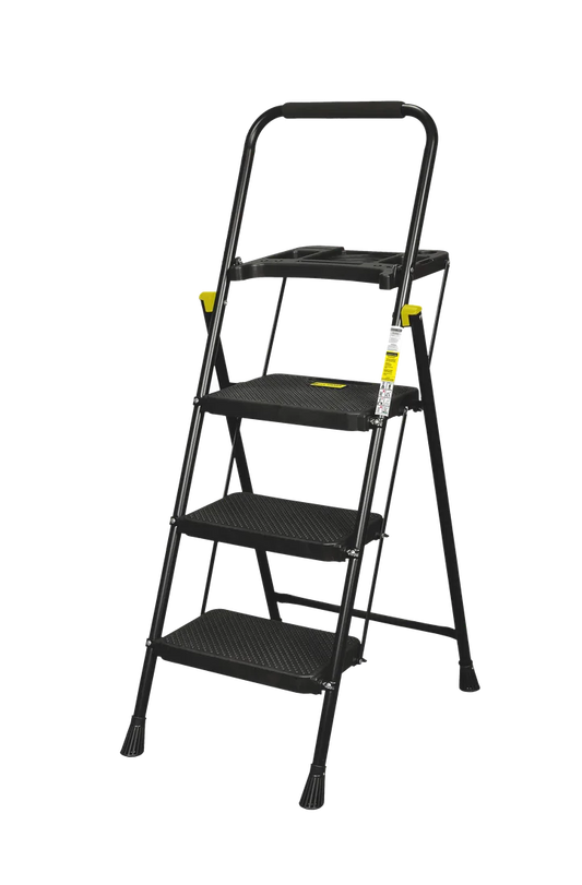 SCALETTA BLACK MAX "PLUS" 3 GRADINI CON VASCHETTA PORTATTREZZI