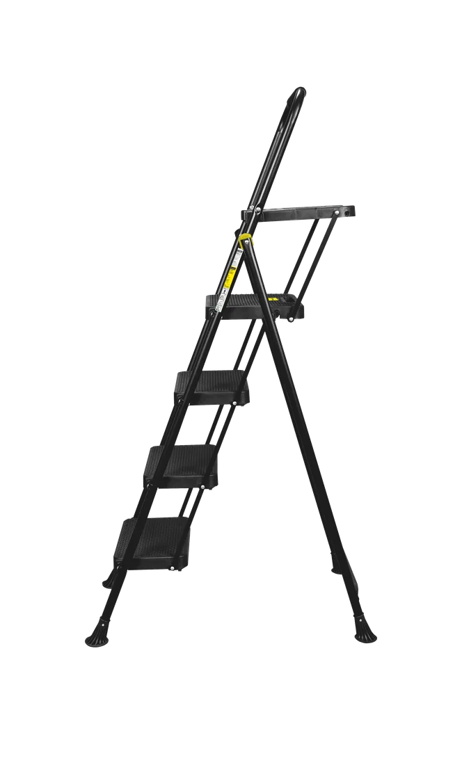 SCALETTA BLACK MAX "PLUS" 4 GRADINI CON VASCHETTA PORTATTREZZI